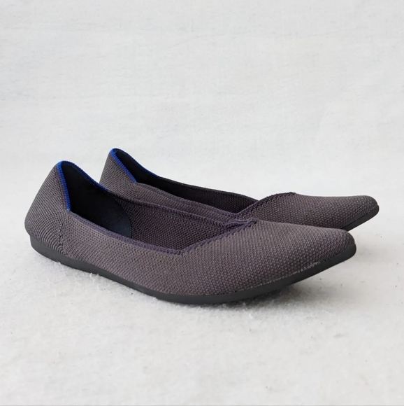 Rothys The Point Darl Gray Blue Halo Slip On Pointed Ballet Flats Shoes Womens 7 - Picture 4 of 12